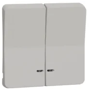 Schneider Electric Merten MUR39205 Mureva Styl Dubbele wip met Lens controlelampje Modulair Polarwit Gratis Retour