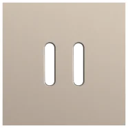 Exclusieve Aanbieding Niko 166-56102 Enkelvoudige afdekplaat voor tweevoudige schakelfuncties Rocker steel champagne coated