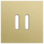 Superprijs Niko 227-56102 Enkelvoudige afdekplaat voor tweevoudige schakelfuncties Rocker alu gold brushed