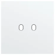 Betaalbaar Niko 154-57102 Enkelvoudige afdekplaat voor tweevoudige schakelfuncties Toggle Steel white coated