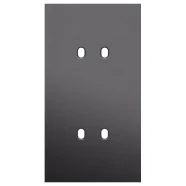Speciale Aanbieding Niko 224-57852 Tweevoudig afdekplaat, verticaal 71 mm centerafstand, voor tweevoudige schakelfuncties Toggle alu black brushed