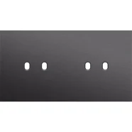 Betrouwbaar Niko 224-57802 Tweevoudig afdekplaat, horizontaal 71 mm centerafstand, voor tweevoudige schakelfuncties Toggle alu black brushed