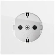 Fabrieksprijs Gira 445370 F100 Wandcontactdoos met randaarde 16A 250V met verhoogde aanraakbeveiliging (Safety Plus) Zuiver wit glanzend