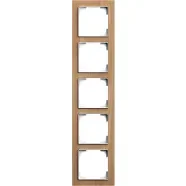 Busch Jaeger 1725-4083 Busch-art linear 5-voudig Wood oak Direct Beschikbaar