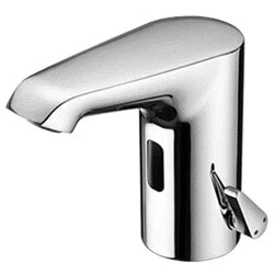 Schell Xeris E HD-M elektronische wastafelkraan small voor gemengd water met inbouw trafo 220V met infrarood sensor chroom Korting