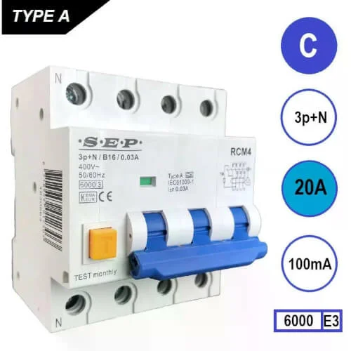 SEP aardlekautomaat 25A, 100 mA, 3+N-polig Superprijs