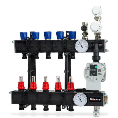 Nu Kopen Therminon Flex Line Stads TS vloerverwarming verdeler 9-groeps