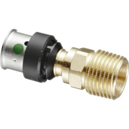 Viega Smartpress bronzen perskoppeling puntstuk 20 x 1/2 Op = Op