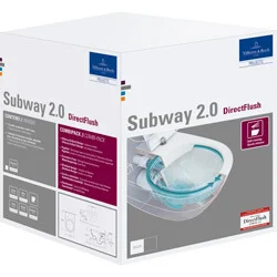 Villeroy & Boch Subway 2.0 wandcloset DirectFlush combipack met SoftClose zitting zonder spoelrand met bevestigingsset Merkproduct