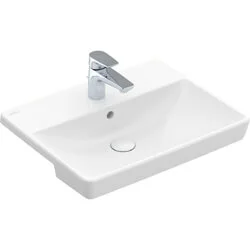 Villeroy & Boch Avento voorbouwwastafel met kraangat en met overloop wit 55x36cm Seizoensaanbieding