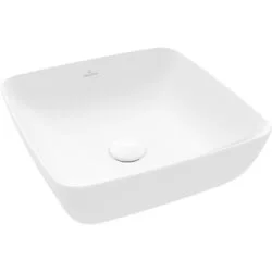 Villeroy & Boch Artis opzetwastafel vierkant stone white ceramic+ (41 x 41 cm) Dagaanbieding