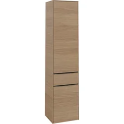 Villeroy & Boch Subway 3.0 hoge kast scharnier links, meubelgreep Volcano Black, 400 x 1710 x 362 mm Nieuw