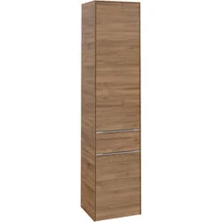 Villeroy & Boch Subway 3.0 hoge kast scharnier links, meubelgreep aluminium glanzend, 400 x 1710 x 362 mm Lage Kosten