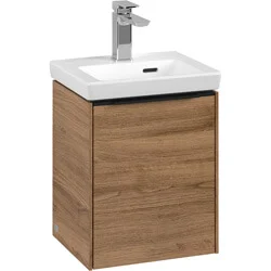 Tijdelijk Beschikbaar Villeroy & Boch Subway 3.0 wastafelonderkast scharnier rechts, meubelgreep Volcano Black, 351 x 429 x 309 mm