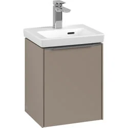 Villeroy & Boch Subway 3.0 wastafelonderkast scharnier rechts, meubelgreep aluminium glanzend, 351 x 429 x 309 mm Nu Kopen