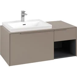 Hoge Kwaliteit Villeroy & Boch Subway 3.0 wastafelonderkast wastafel links, meubelgreep monochroom, 1001 x 422,5 x 516 mm