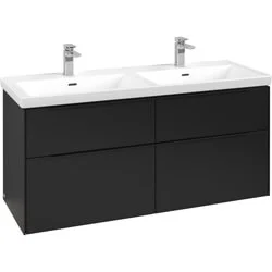 Villeroy & Boch Subway 3.0 wastafelonderkast met LED-verlichting, meubelgreep Volcano Black, 1272 x 576 x 478 mm Betaalbaar