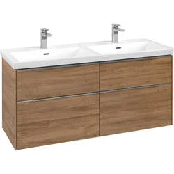 Villeroy & Boch Subway 3.0 wastafelonderkast, meubelgreep aluminium glanzend, 1272 x 576 x 478 mm Exclusieve Aanbieding