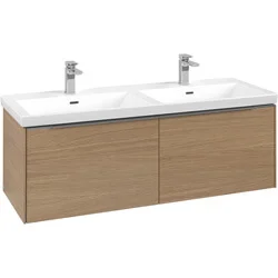 Villeroy & Boch Subway 3.0 wastafelonderkast met LED-verlichting, meubelgreep aluminium glanzend, 1272 x 429 x 478 mm Voordeelprijs