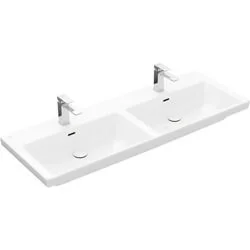 Villeroy & Boch Subway 3.0 dubbele meubelwastafel wit ceramic+ (130 x 47 cm) Koop Vandaag