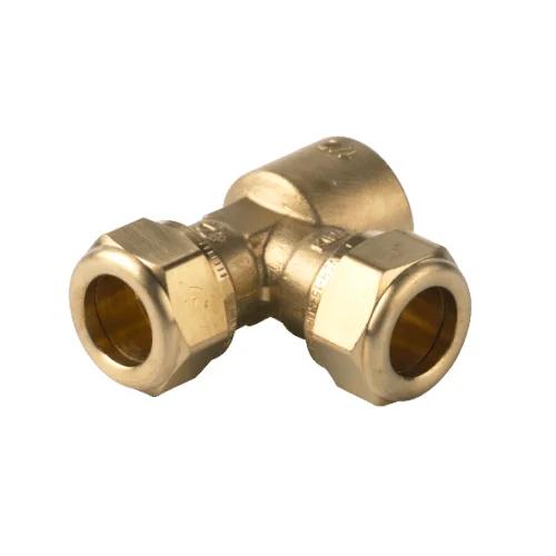 VSH Super messing knelkoppeling T-stuk met binnendraad 22 x 22 x 1/2 Shop Nu