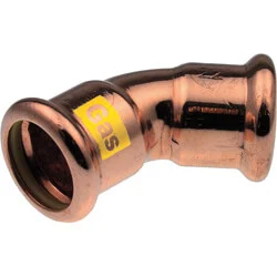 VSH XPress Gas koperen perskoppeling bocht 45 graden 22 x 22 Seizoensaanbieding