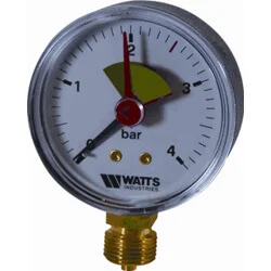 Manometer radiaal 0-4 bar 63 mm Hete Deal