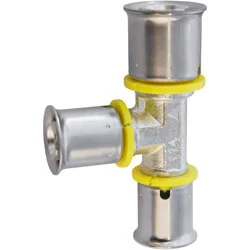 Wavin Tigris M1 Gas messing perskoppeling T-stuk verlopend 25 x 20 x 20 Nieuw
