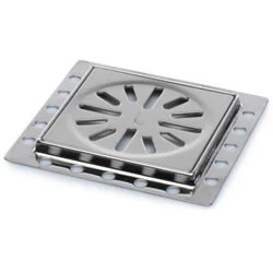 Aanbieding Aquaberg renovatieput met RVS rooster inbouwhoogte 8mm 100x100mm