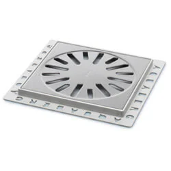 Uitverkoop Aquaberg kunststof renovatieput met RVS rooster inbouwhoogte 10mm RVS hoogglans 146x146mm