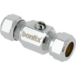 BONFIX kogelkraan recht chroom 22 mm knel Gratis Retour