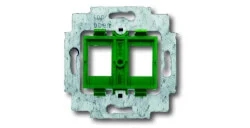 Koopje Busch-Jaeger axcent, Alpha exclusive, Alpha nea draagring 2x Modular-Jack Avaya groen