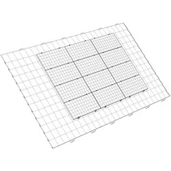 Clickfit Evo mont. systeem rij van 5 panelen breed in landscape opstelling t.b.v. pannendak Aluminium Dagaanbieding