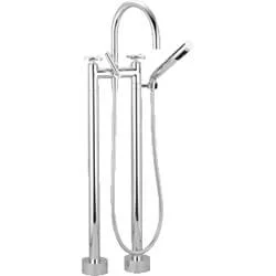 Dornbracht Tara badkraan met omstel, met standpijpen met garnituur chroom 630mm Speciale Aanbieding