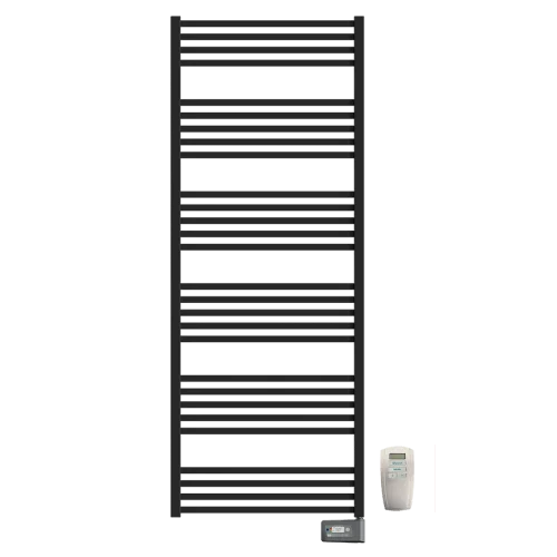 DRL E-Comfort Naike elektrische radiator met Remote thermostaat met afstandsbediening (Mat zwart) Flitsaanbieding