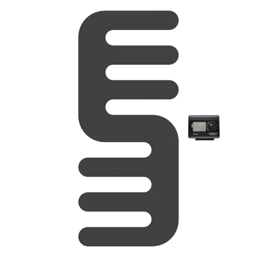 Hete Deal DRL E-Comfort Hand elektrische radiator met draadloze RF thermostaat (Antraciet)