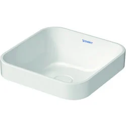 Duravit Happy D.2 Plus opzetwastafel, binnen- buitenzijde wit/mat antraciet (40 x 40 cm) Veilige Betaling