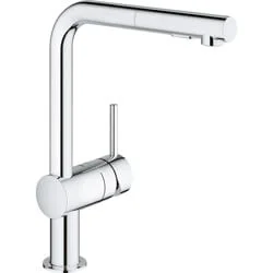 Bestseller GROHE Minta 1-gats keukenkraan met L-uitloop, met uittrekbare dual spray