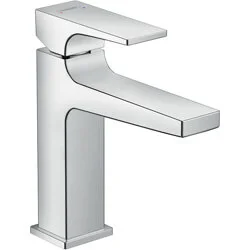 Hansgrohe Metropol 1-greeps wastafelmengkraan 110 met push-open afvoergarnituur Op = Op