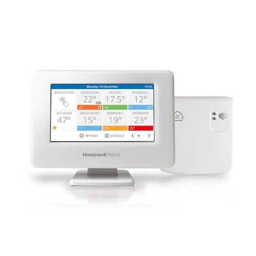 Honeywell Home Evohome Wi-Fi slimme thermostaat single zone set OpenTherm ketelsturing Uitverkoop