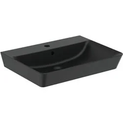 Op = Op Ideal Standard Connect Air Cube wastafel (60 x 46 cm) zwart mat