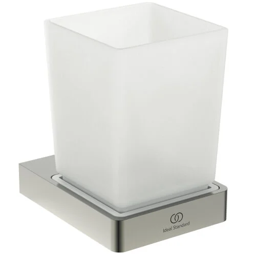 Tijdelijk Beschikbaar Ideal Standard Conca bekerhouder met beker, vierkant design