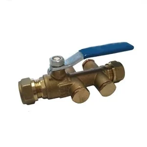 Must-Have Lovak knel kogelkraan terugstroombeveiliging 15 x 15 Met aftapgelegenheid 1/4"