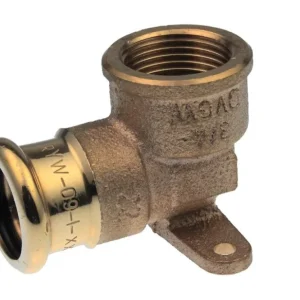 VSH Xpress muurplaat 22 x 3/4" messing Op = Op
