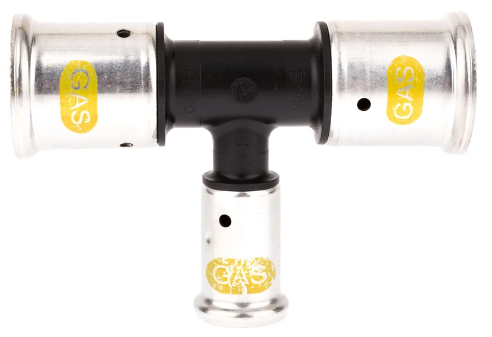 Henco pers gas t-stuk 20 x 16 x 20 Kunststof Rechtstreeks Van De Fabrikant