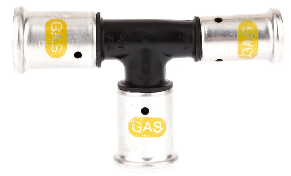 Nu Kopen Henco pers gas t-stuk 20 x 20 x 16 Kunststof