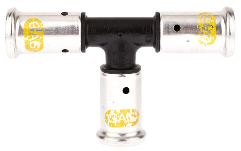 Henco pers gas t-stuk 20 x 20 x 20 Kunststof Speciale Aanbieding