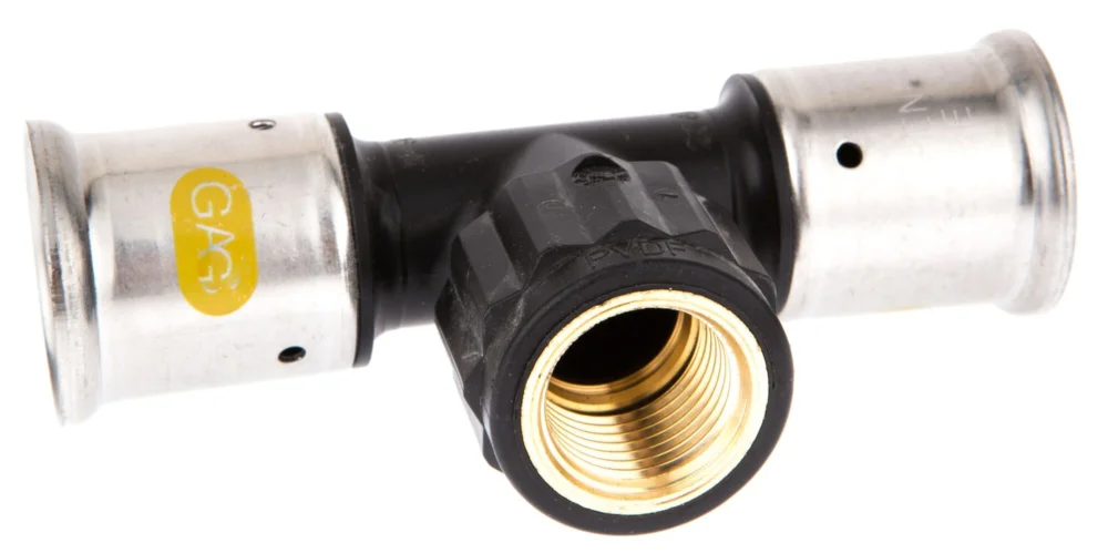 Henco pers gas t-stuk binnendraad 16 x 1/2" x 16 Kunststof Dagaanbieding