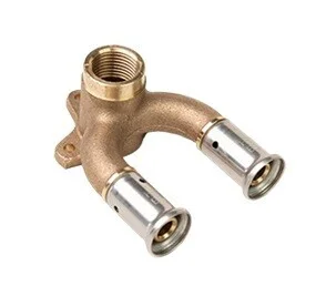 Gratis Retour Henco pers muurplaat doorlopend 16 x 1/2" x 16 Messing
