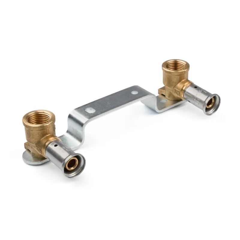 Dagaanbieding Henco pers muurplaat dubbel 153 mm 16 x 1/2" Messing